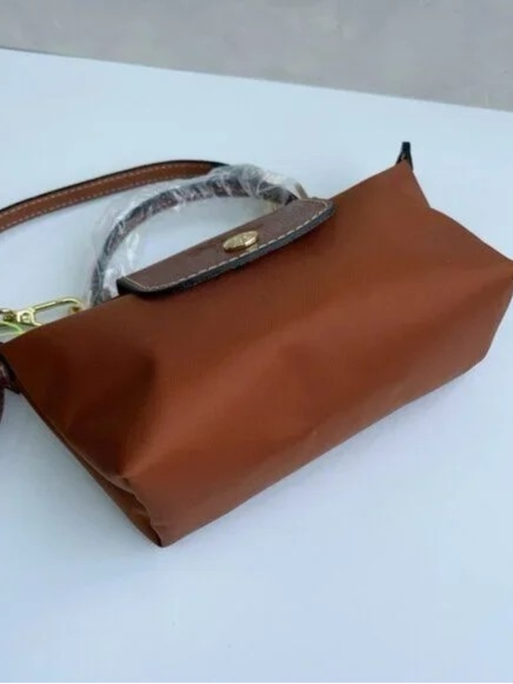Longchamp  Brown Mini Canvas Shoulder Bag - Picture 4 of 5